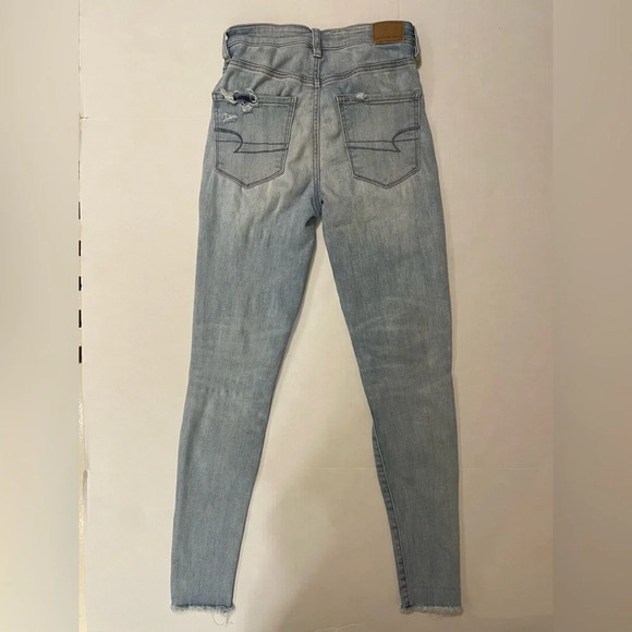 American Eagle Next Level Stretch Distressed Jeans Size 2 Long - Picture 5 of 10